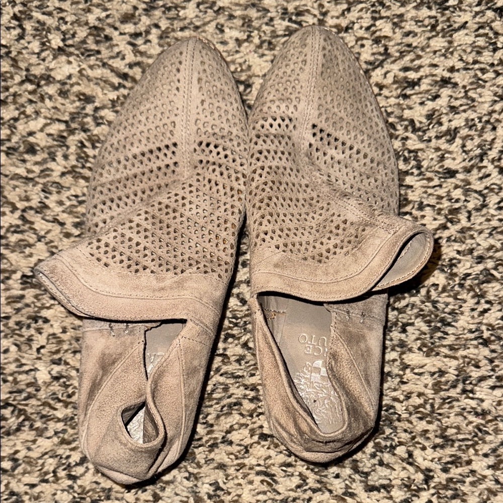 Vince Camuto Women's Beige Perforated Boots